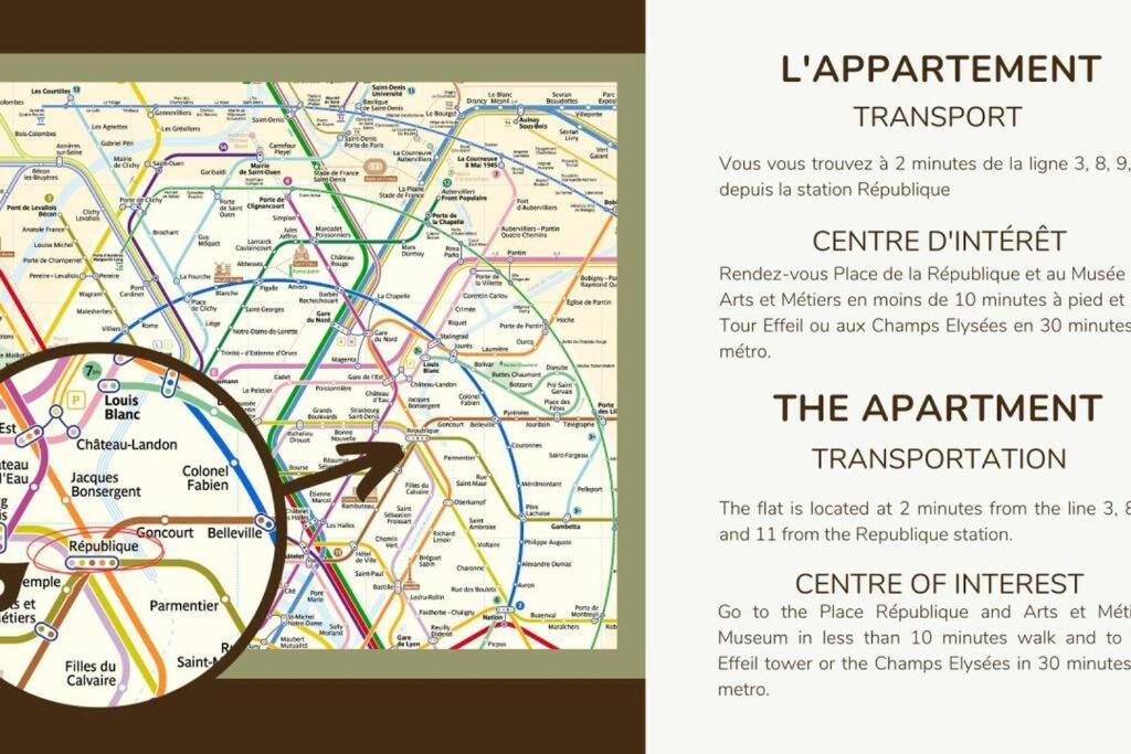4pers#1 Bedroom#republique#paris 3 Apartamento
